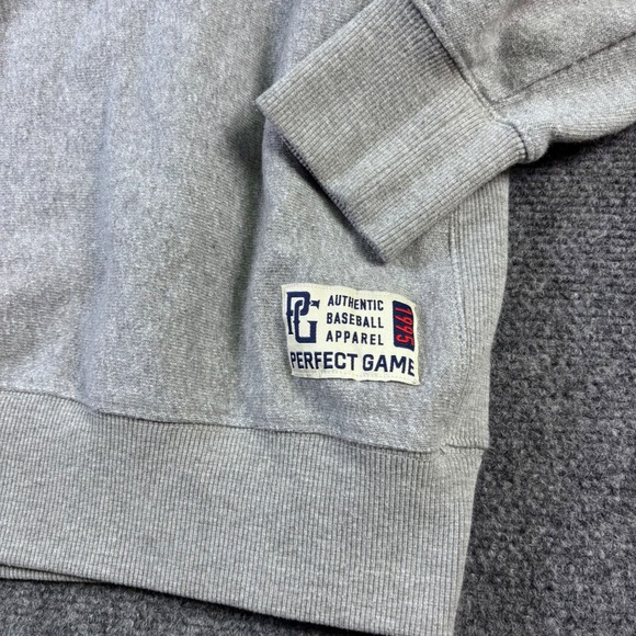 Perfect Game Apparel Sweatshirt Women Medium Gray Baseball Graphic Crewneck - Picture 3 of 6